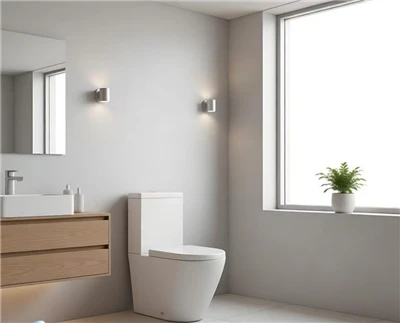 Dual Flush tveggja stykki salerni í hvítu